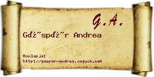 Gáspár Andrea névjegykártya