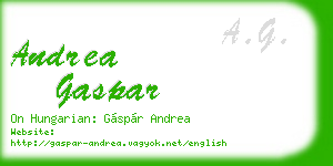 andrea gaspar business card
