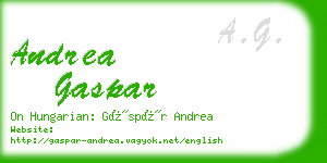 andrea gaspar business card